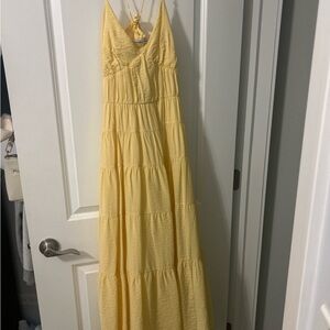 Abercrombie & Fitch Yellow Maxi Dress